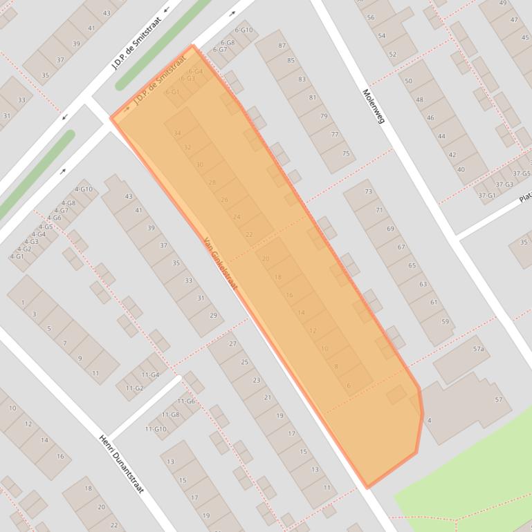 Kaart van postcodegebied 4388NP.