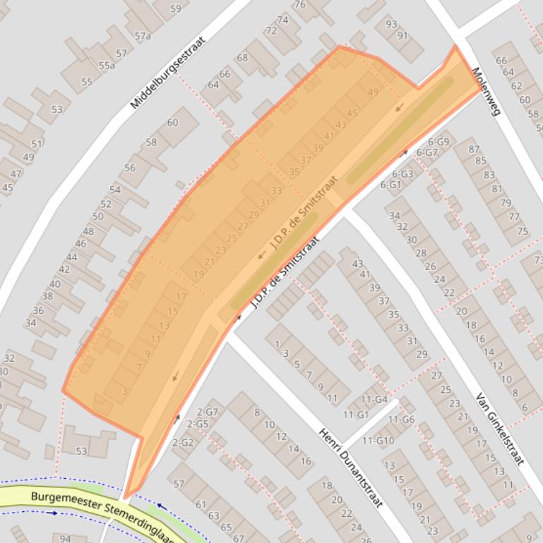 Kaart van postcodegebied 4388NR.