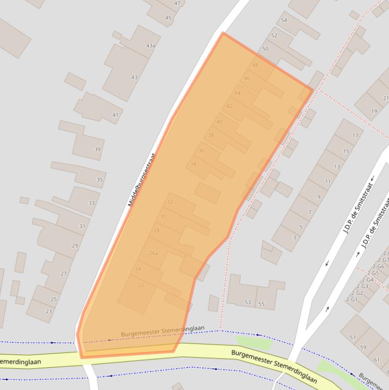 Kaart van postcodegebied 4388NV.