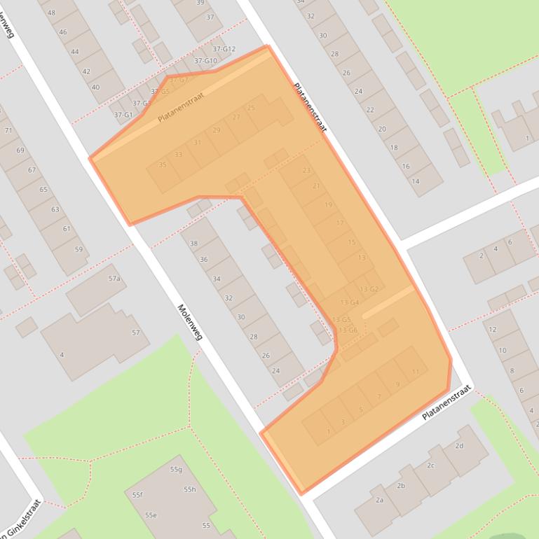 Kaart van postcodegebied 4388PA.