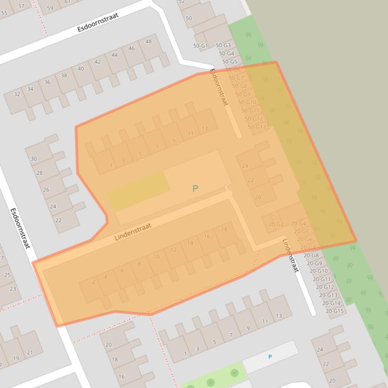 Kaart van postcodegebied 4388PN.