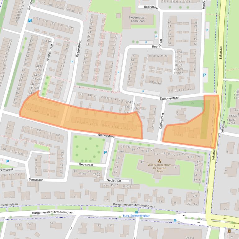Kaart van postcodegebied 4388RC.
