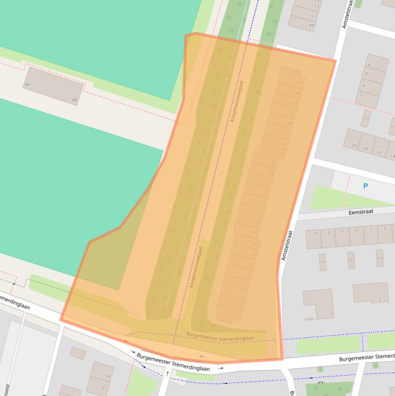 Kaart van postcodegebied 4388RJ.