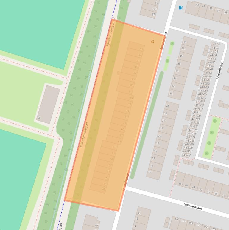 Kaart van postcodegebied 4388RK.