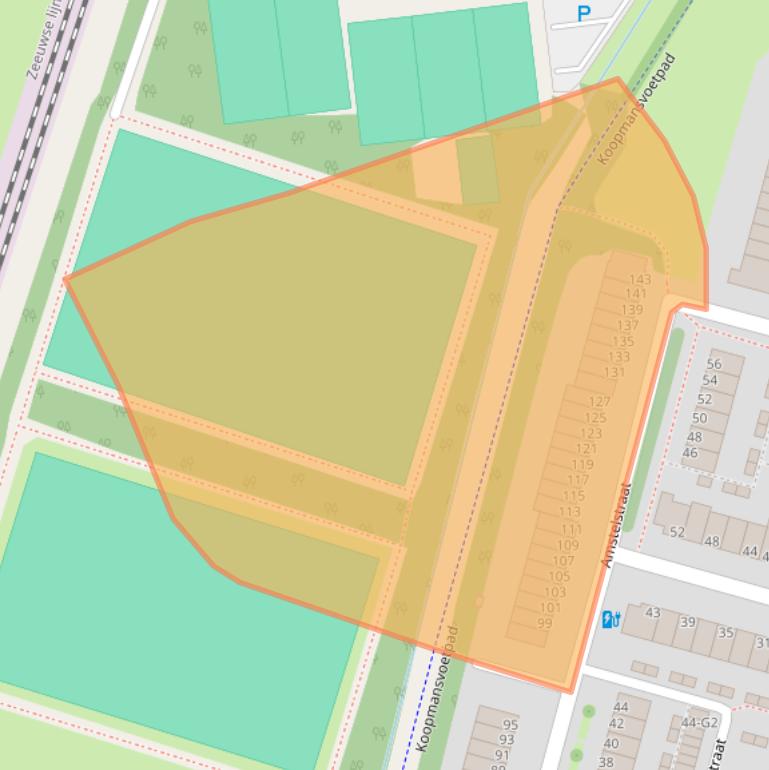 Kaart van postcodegebied 4388RL.