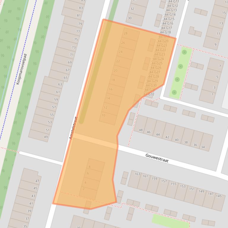 Kaart van postcodegebied 4388RM.