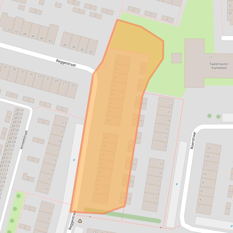 Kaart van postcodegebied 4388RR.