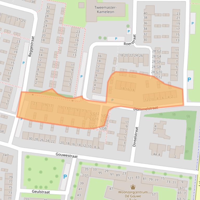 Kaart van postcodegebied 4388RT.