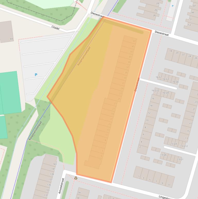 Kaart van postcodegebied 4388SG.
