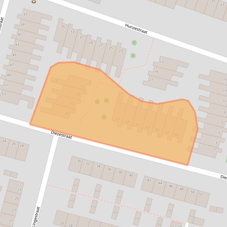 Kaart van postcodegebied 4388SH.