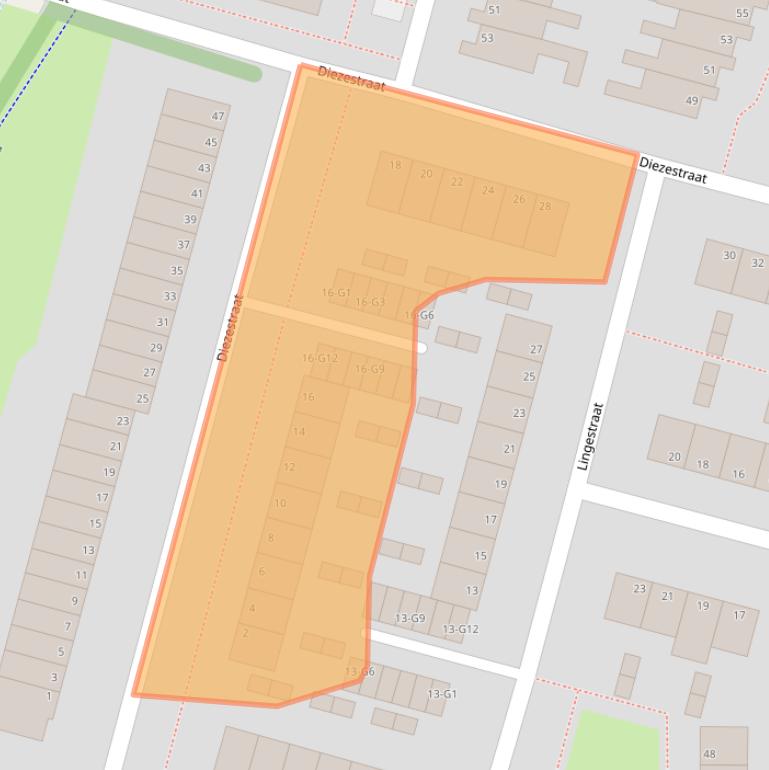 Kaart van postcodegebied 4388SJ.