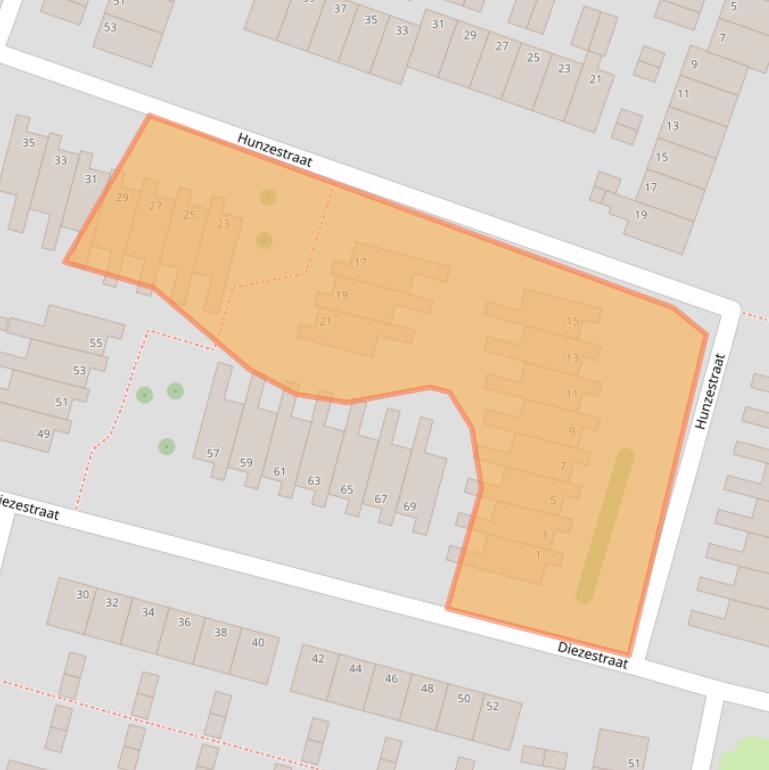 Kaart van postcodegebied 4388SL.