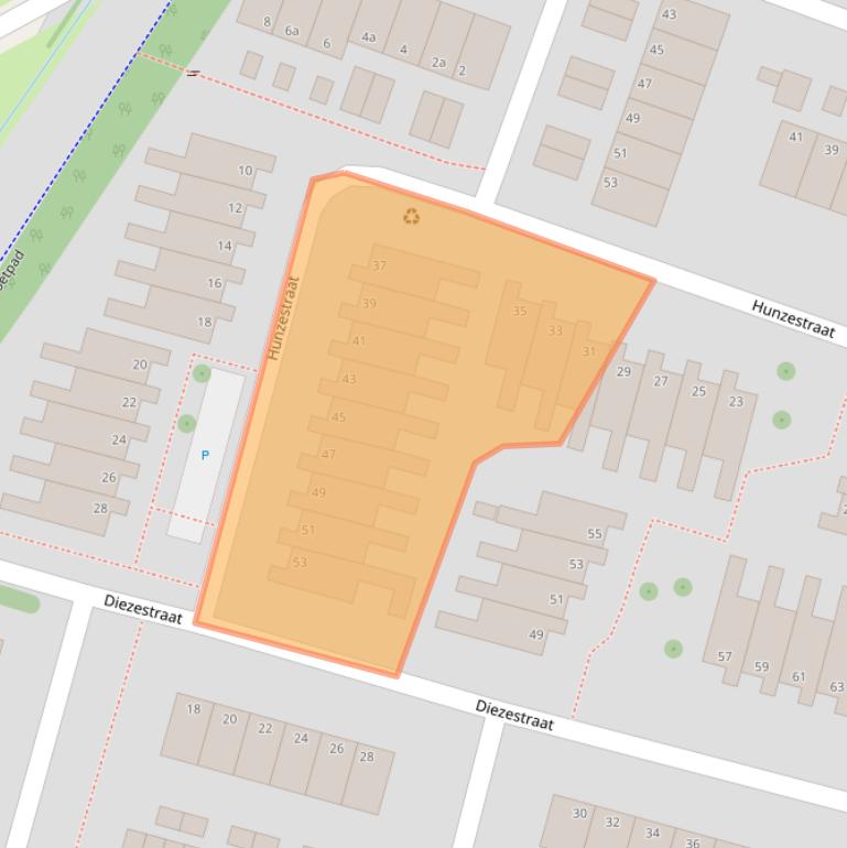 Kaart van postcodegebied 4388SM.