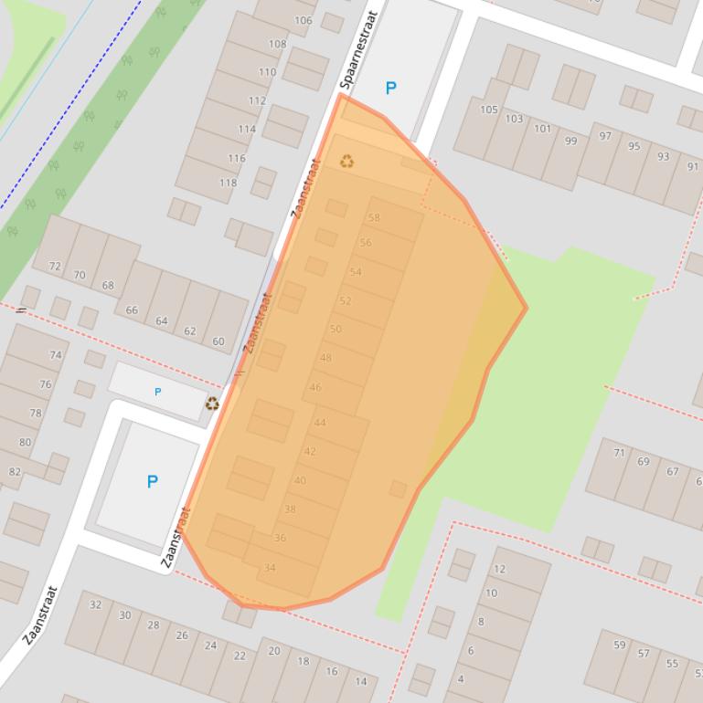 Kaart van postcodegebied 4388TD.