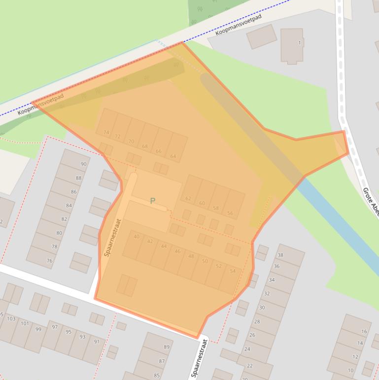 Kaart van postcodegebied 4388TL.