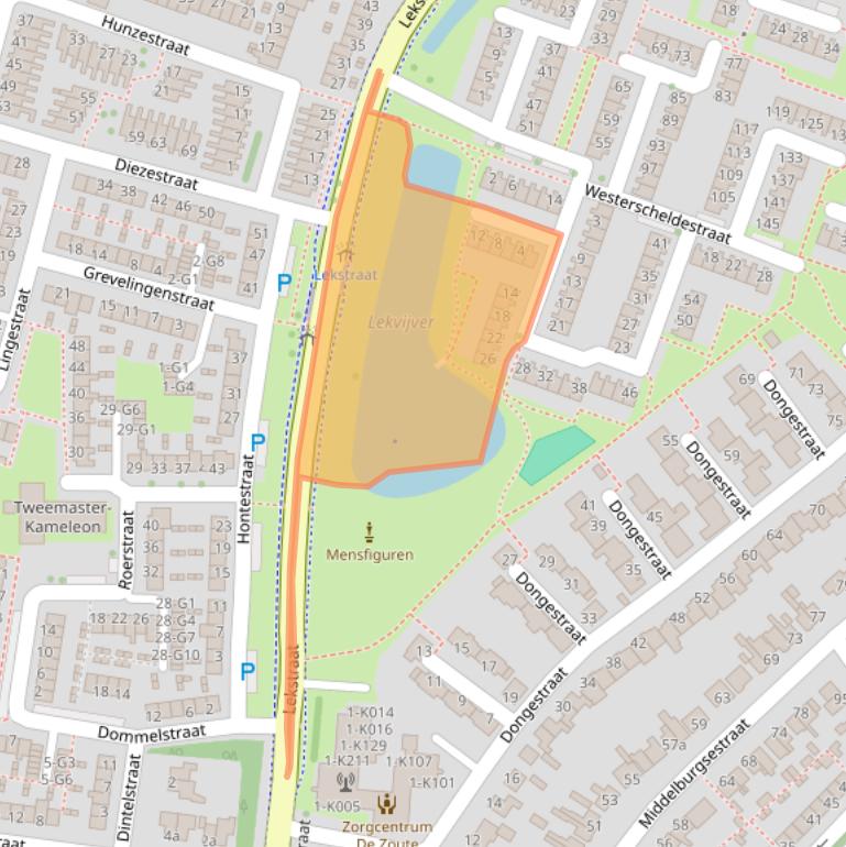 Kaart van postcodegebied 4388VA.