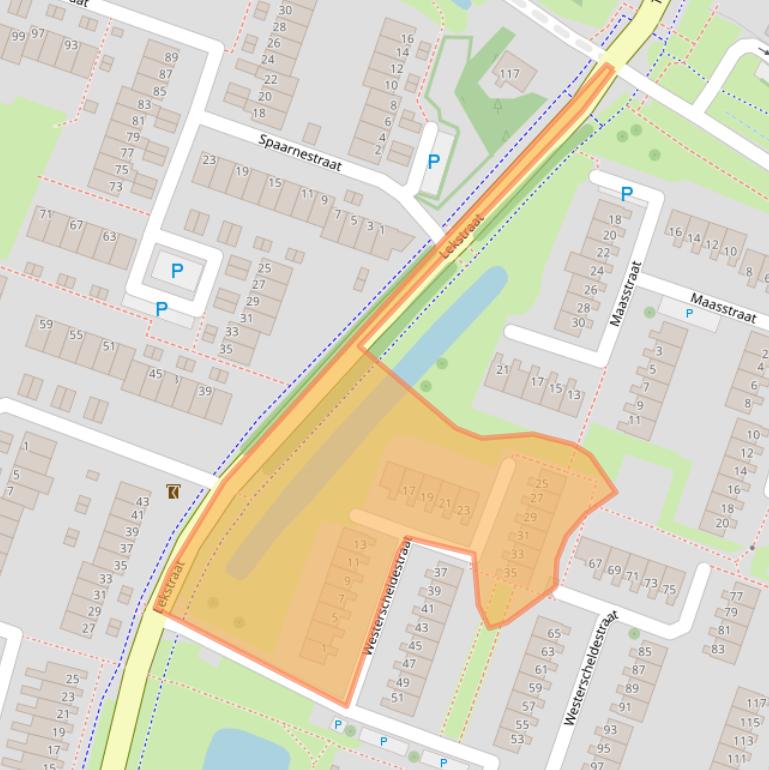 Kaart van postcodegebied 4388VC.
