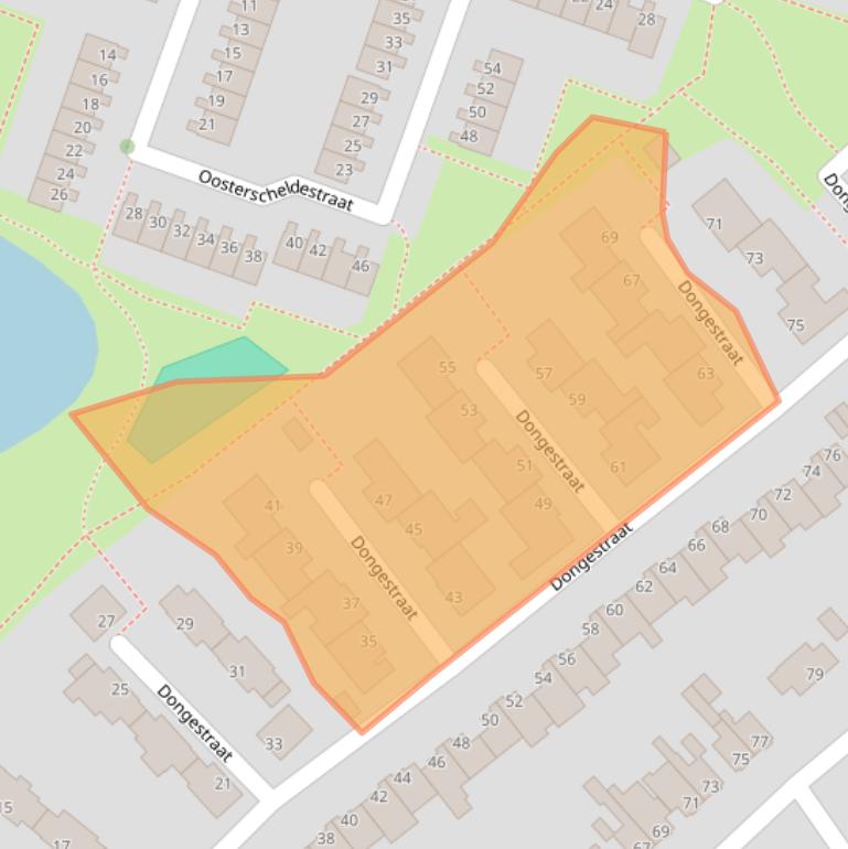 Kaart van postcodegebied 4388VK.