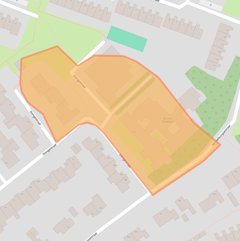 Kaart van postcodegebied 4388VL.