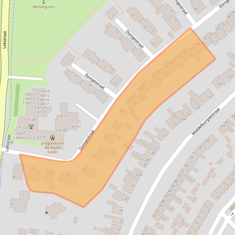 Kaart van postcodegebied 4388VM.