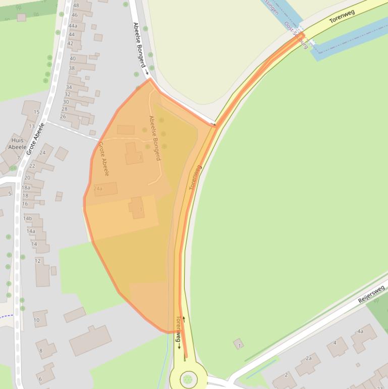 Kaart van postcodegebied 4388VZ.