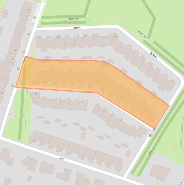 Kaart van postcodegebied 4388WG.