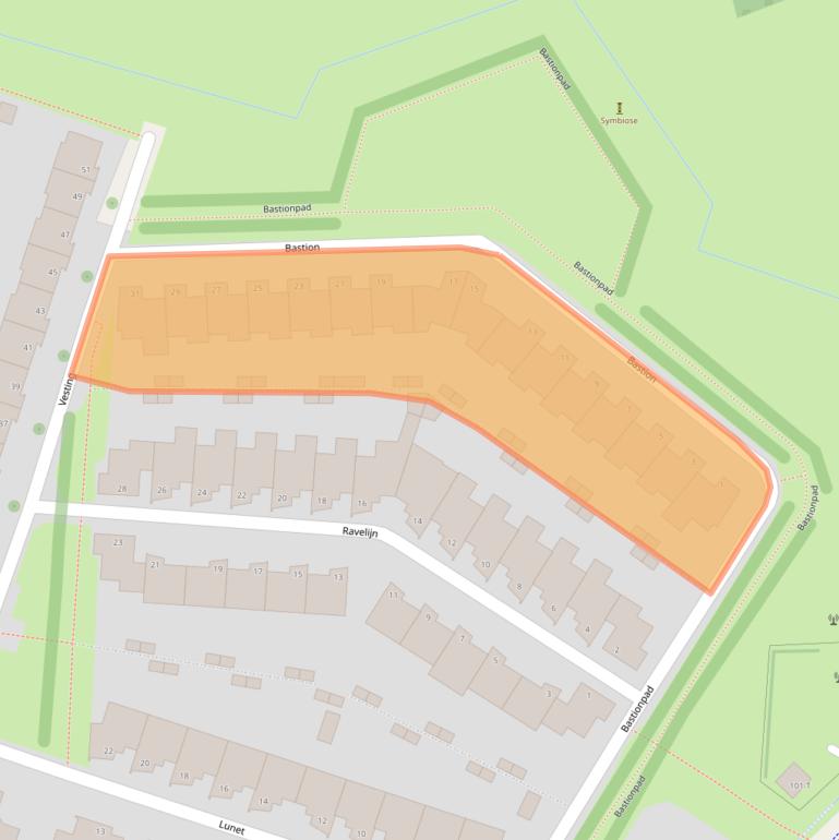 Kaart van postcodegebied 4388WH.