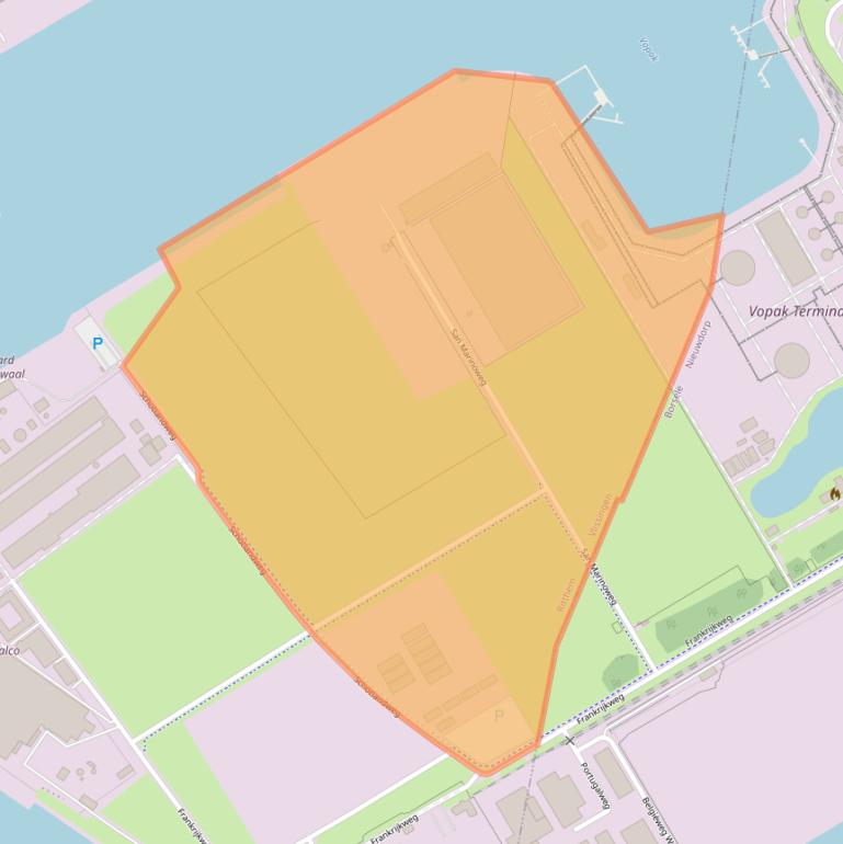 Kaart van postcodegebied 4389PS.