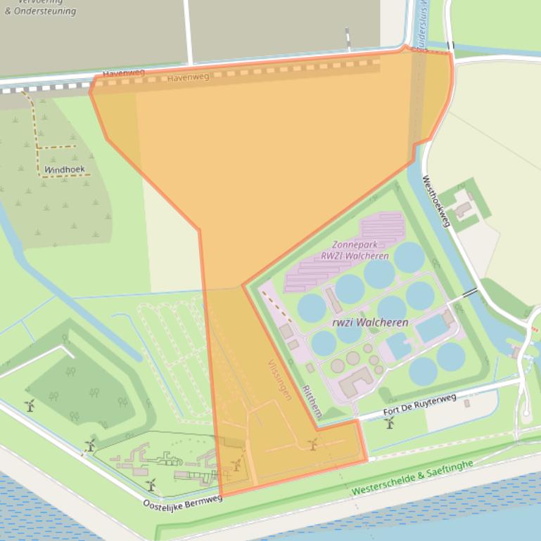 Kaart van postcodegebied 4389TC.