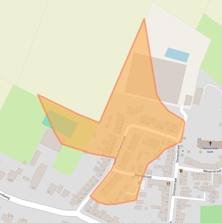 Kaart van postcodegebied 4389TL.