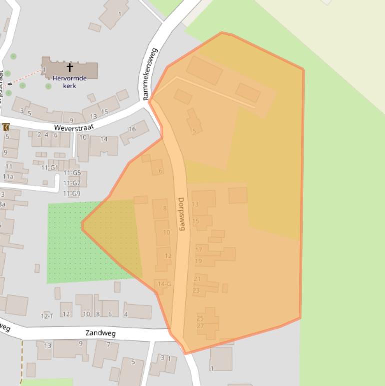 Kaart van postcodegebied 4389TS.