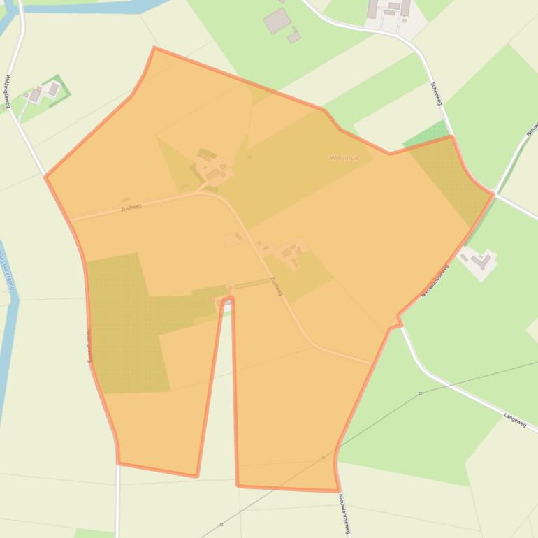 Kaart van postcodegebied 4389VG.