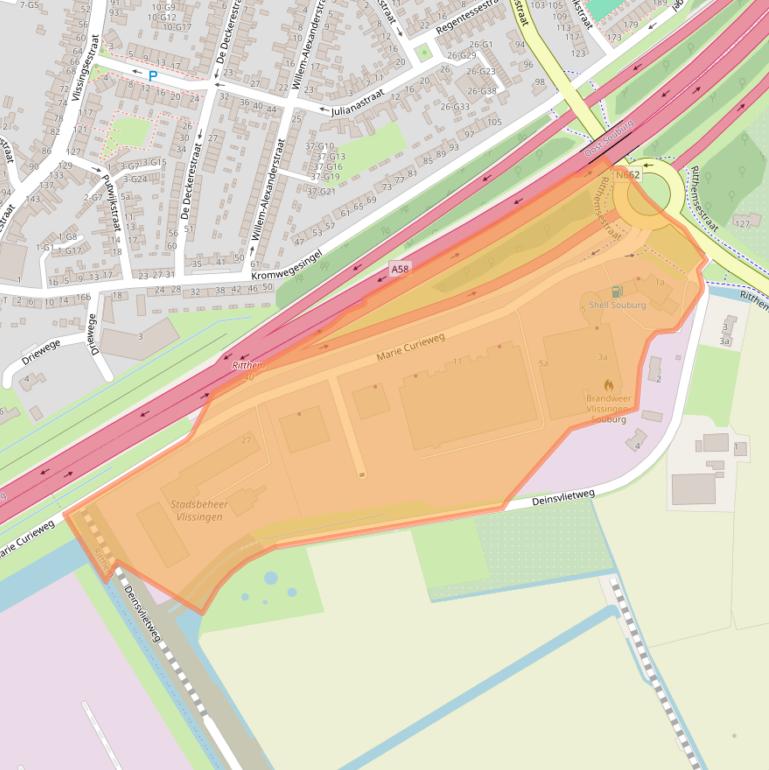 Kaart van postcodegebied 4389WB.