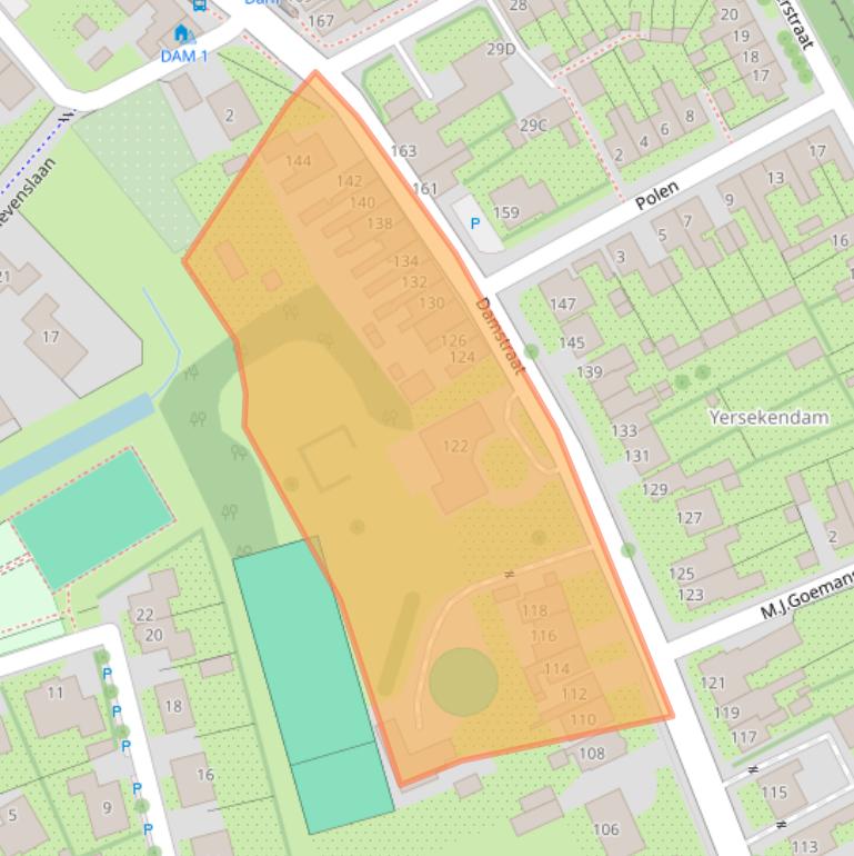 Kaart van postcodegebied 4401AX.