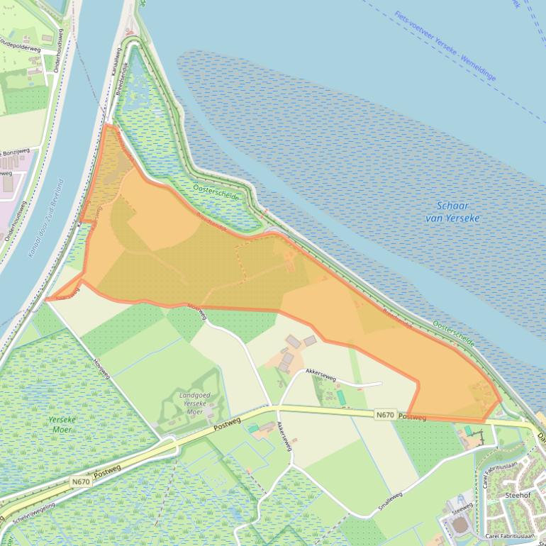 Kaart van postcodegebied 4401BD.