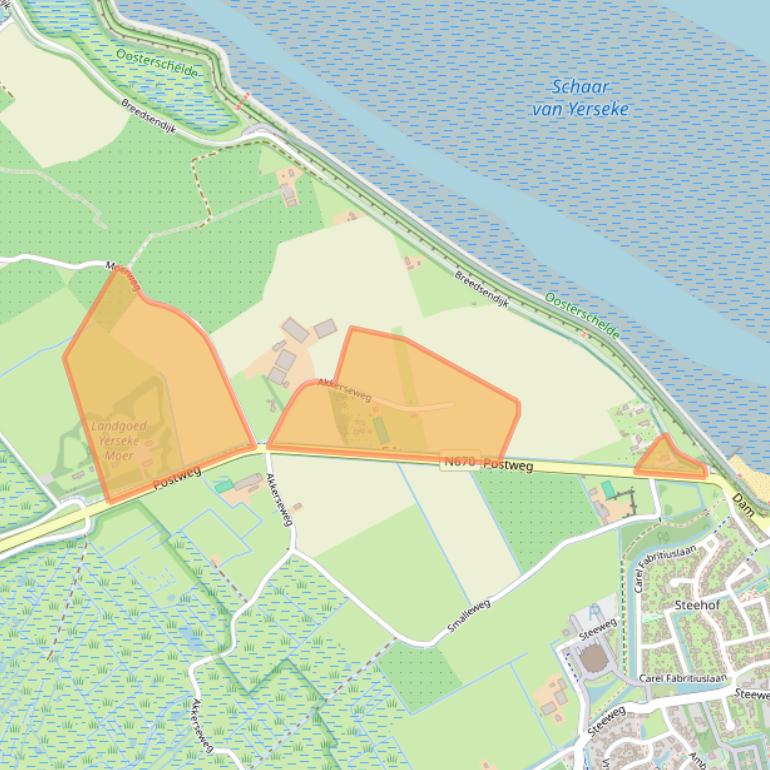 Kaart van postcodegebied 4401BE.