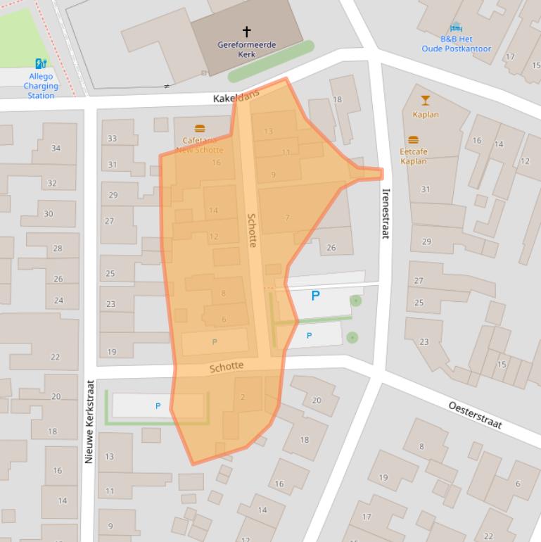 Kaart van postcodegebied 4401BG.