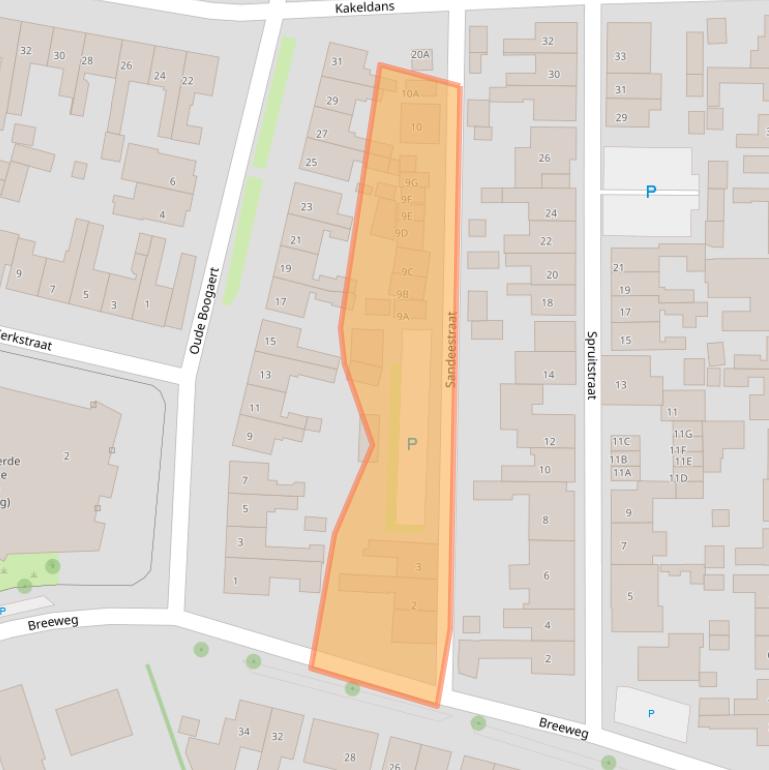 Kaart van postcodegebied 4401BM.