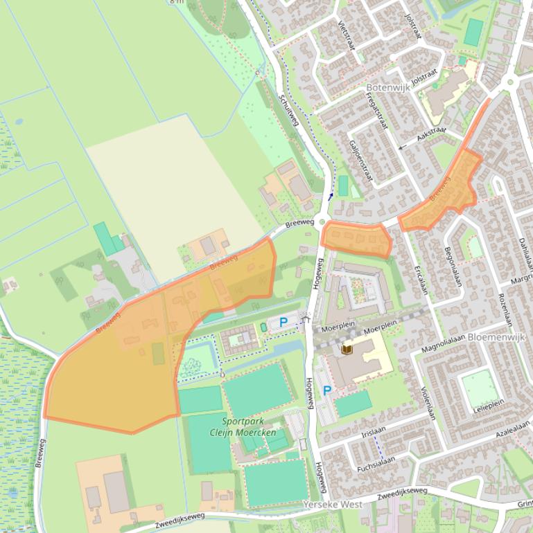Kaart van postcodegebied 4401BS.