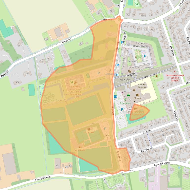Kaart van postcodegebied 4401BT.