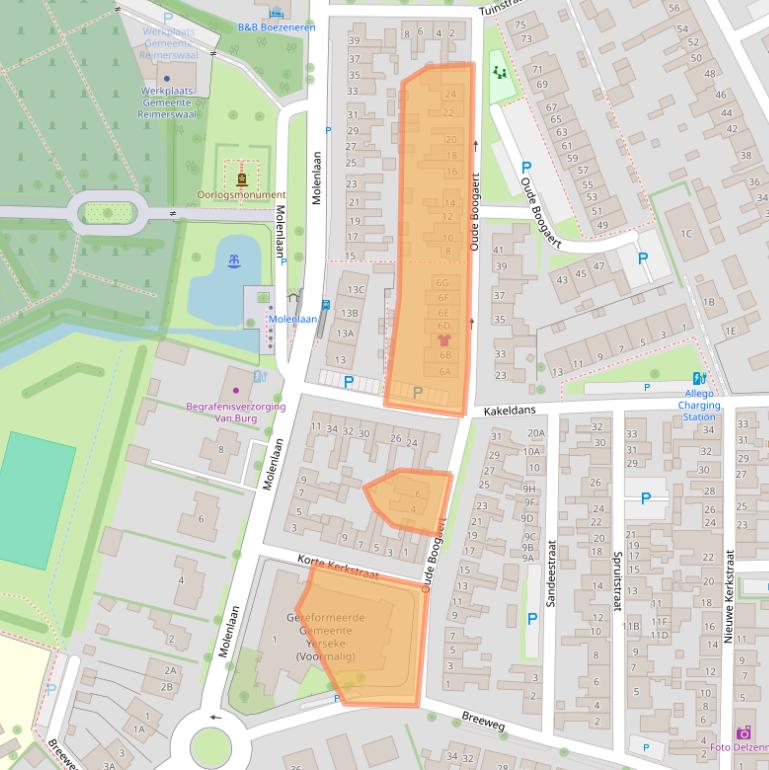 Kaart van postcodegebied 4401BX.