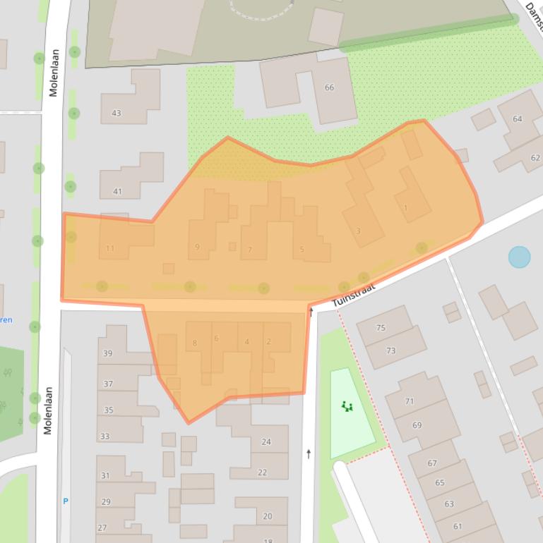 Kaart van postcodegebied 4401CD.