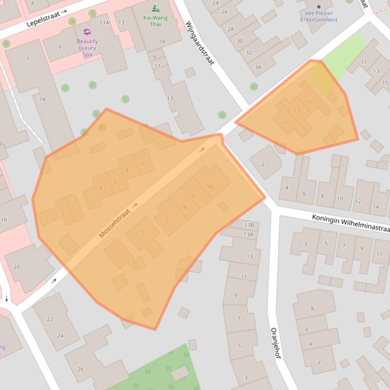 Kaart van postcodegebied 4401CR.