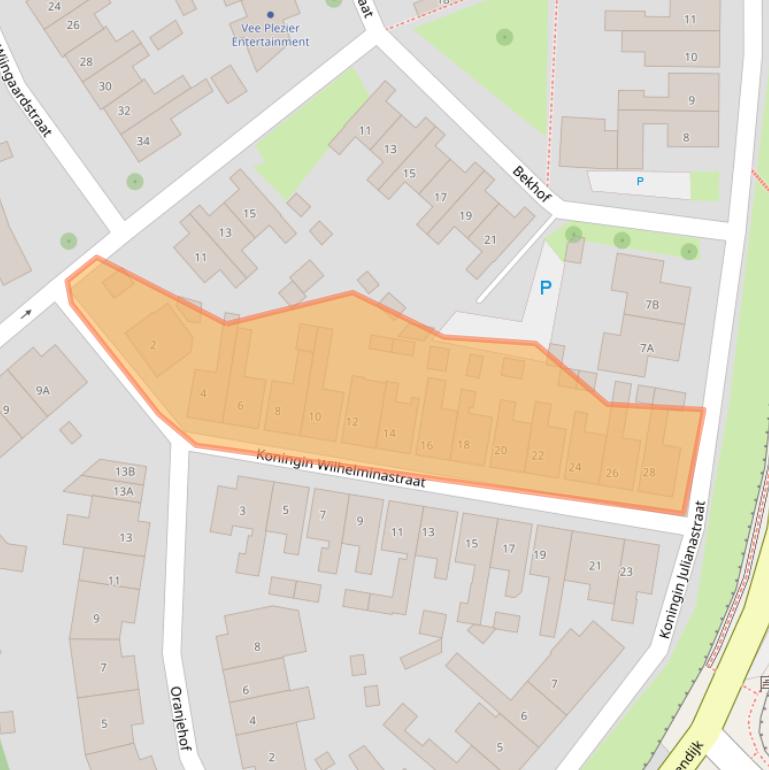 Kaart van postcodegebied 4401CW.