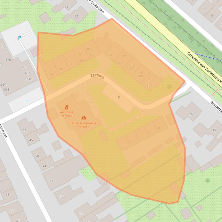 Kaart van postcodegebied 4401DA.