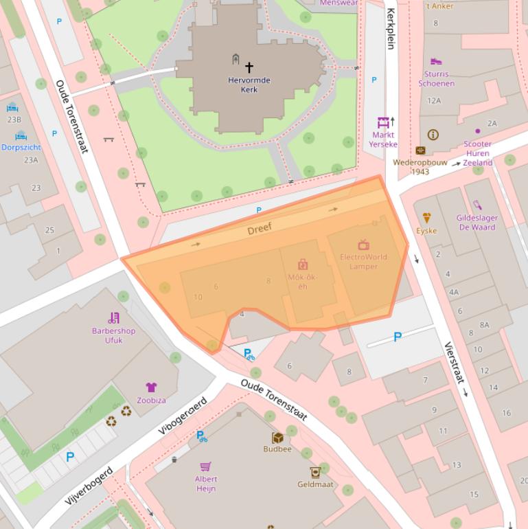 Kaart van postcodegebied 4401EC.