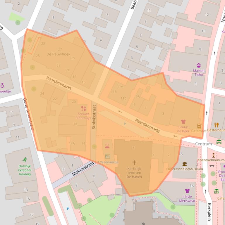 Kaart van postcodegebied 4401EE.