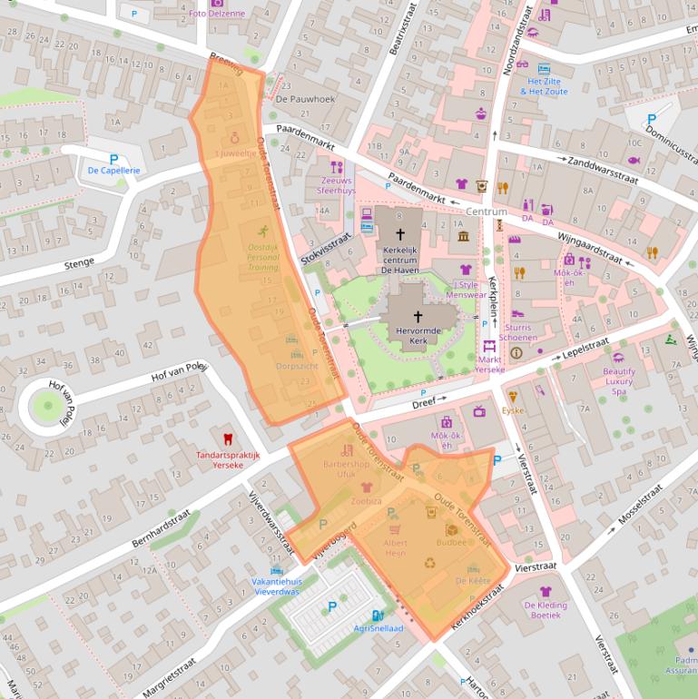 Kaart van postcodegebied 4401EH.