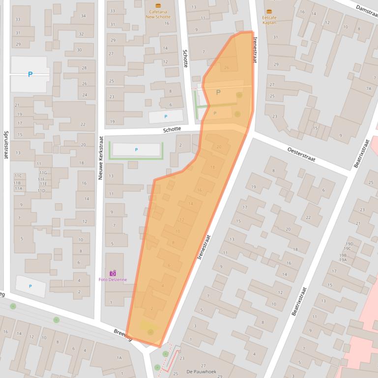 Kaart van postcodegebied 4401EN.