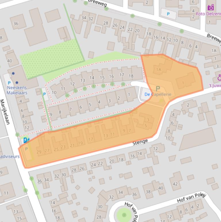 Kaart van postcodegebied 4401EP.